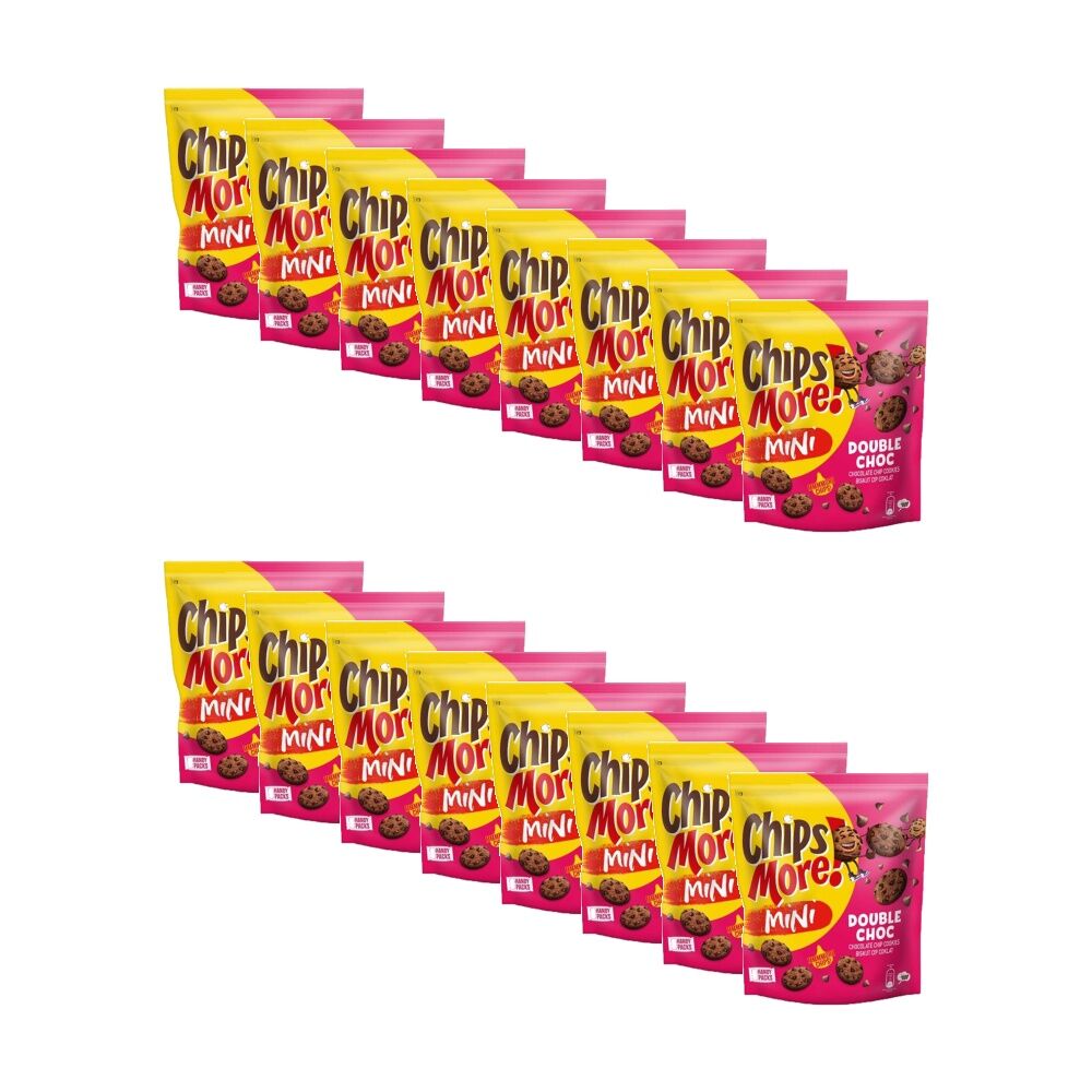 Chipsmore Mini Multipack Double Chocolate Chip Cookies Biscuits 224g (16 Pack)