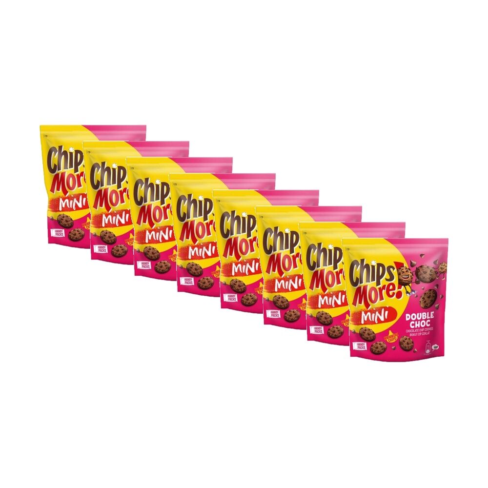 Chipsmore Mini Multipack Double Chocolate Chip Cookies Biscuits 224g (8 Pack)