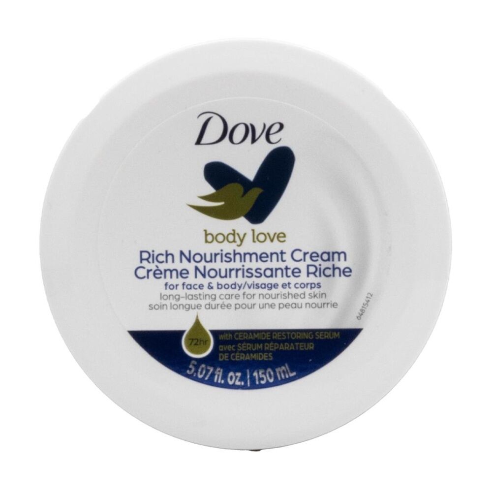 Dove 150ml 72H Body Love Rich Nourishment Moisturiser Face & Cream