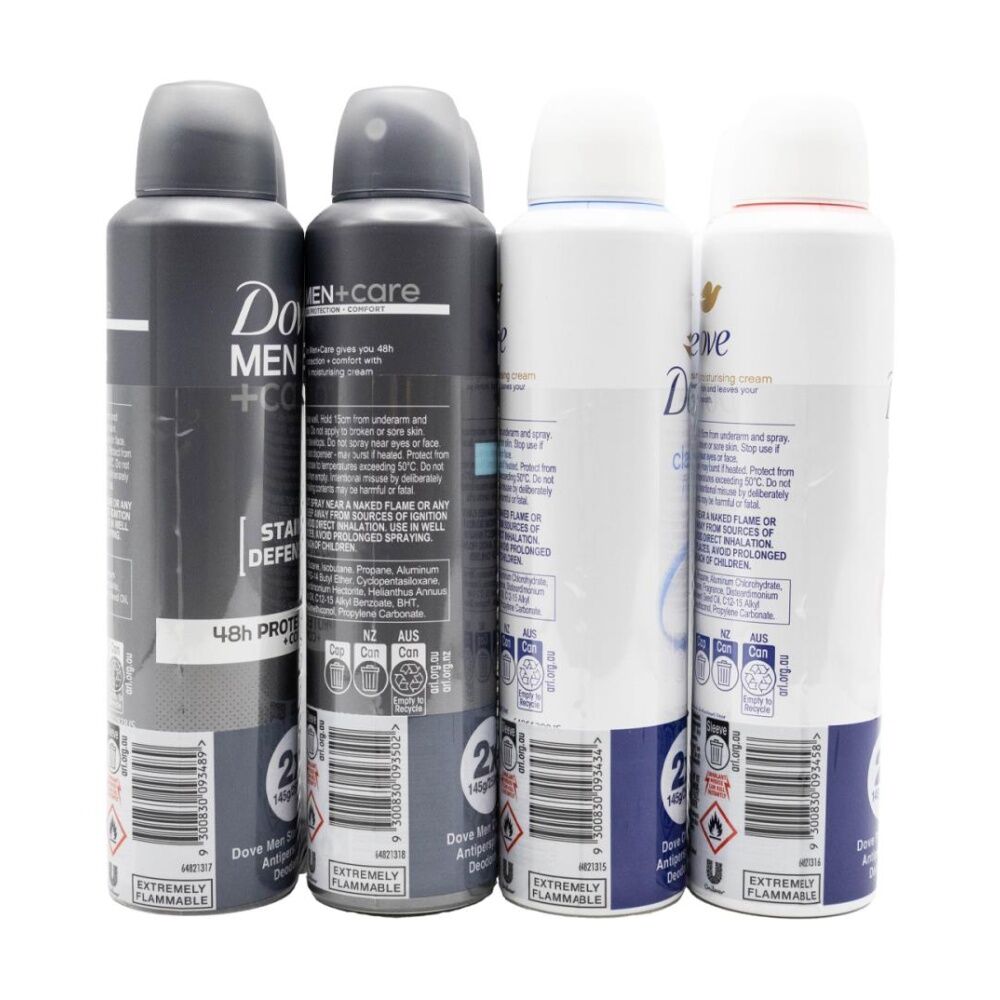 Dove 2pc Dove 48H Antiperspirant Aerosol Deodorant Spray 250ml Men & Women Assrtd (3 Pack) — image 4