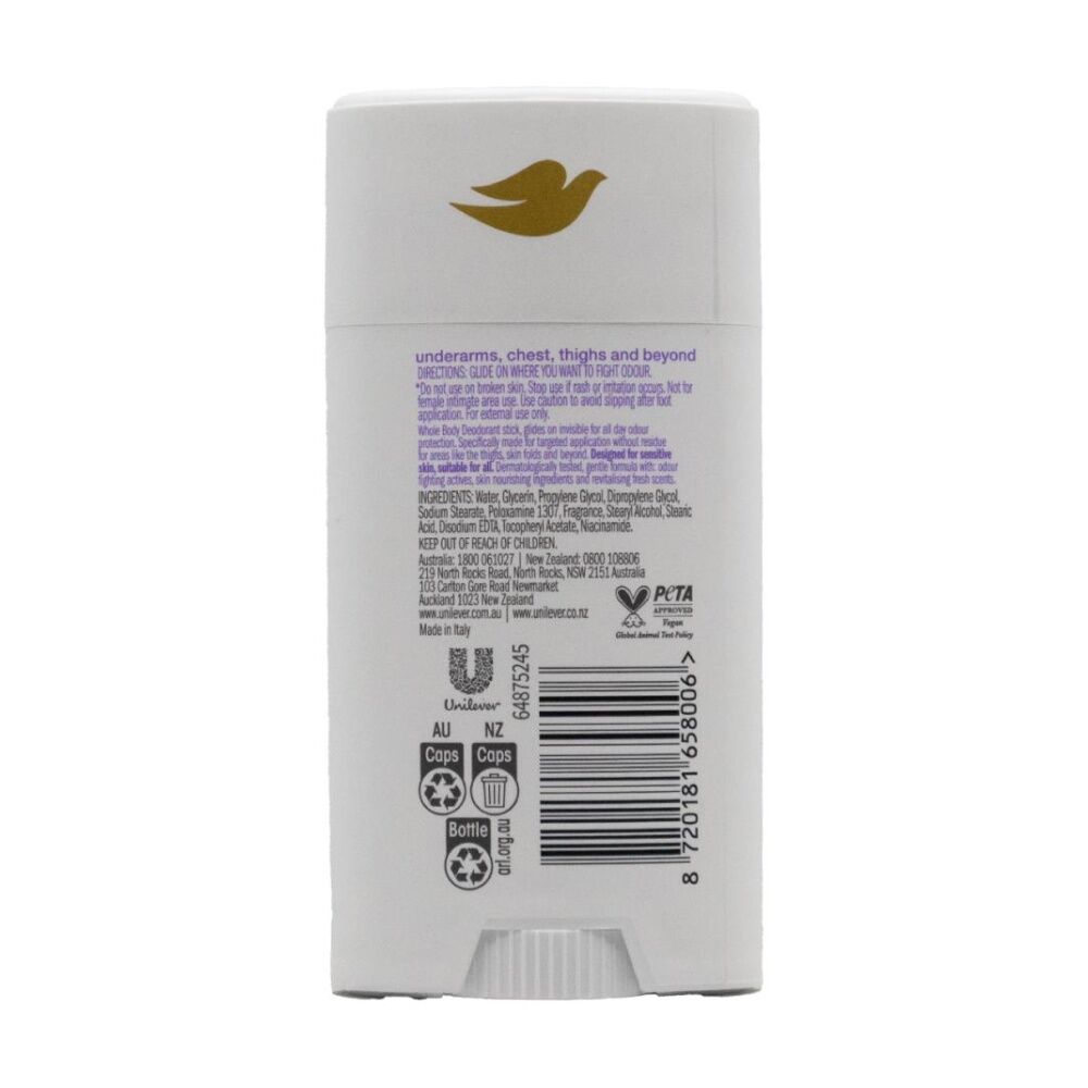 Dove Whole Body Deo Deodorant Stick Lavender Camomile Scent 81g Dove — image 2
