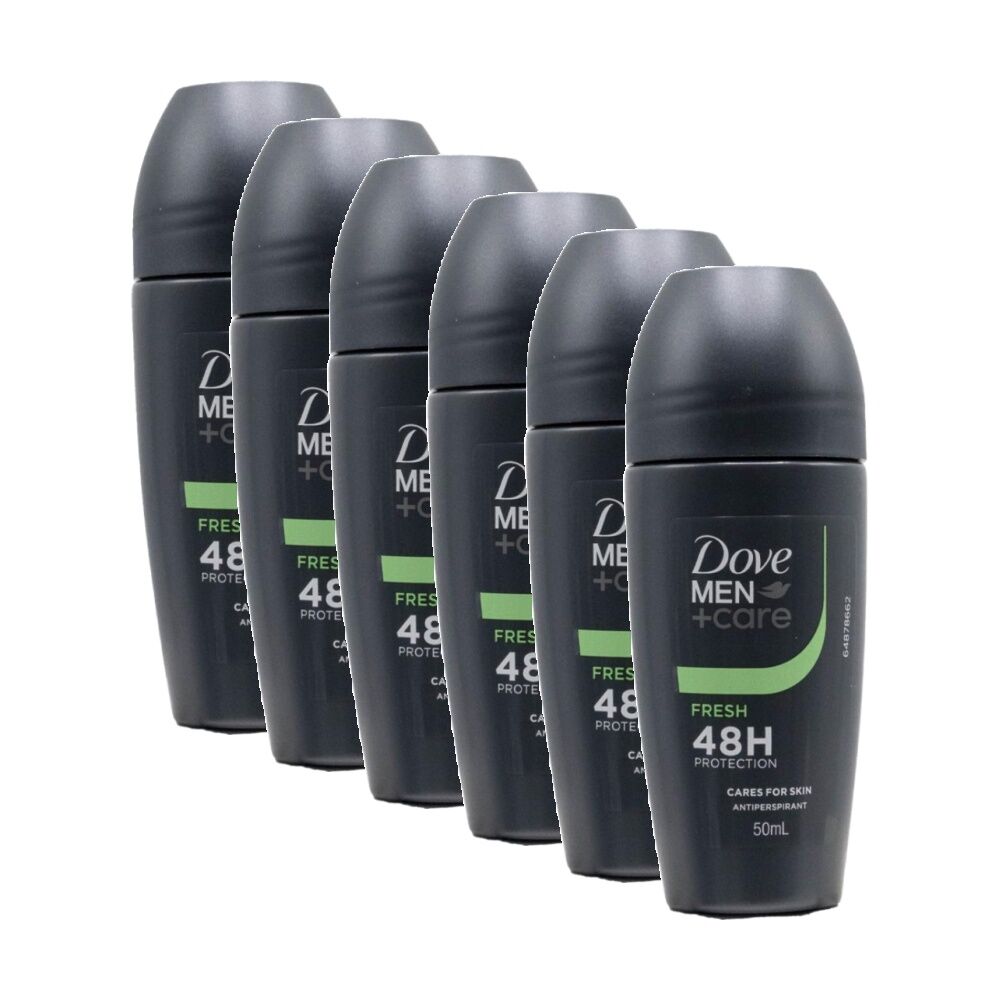 Dove Antiperspirant Roll On Men Care 48H Protection Fresh Scent 50mL (6 Pack)