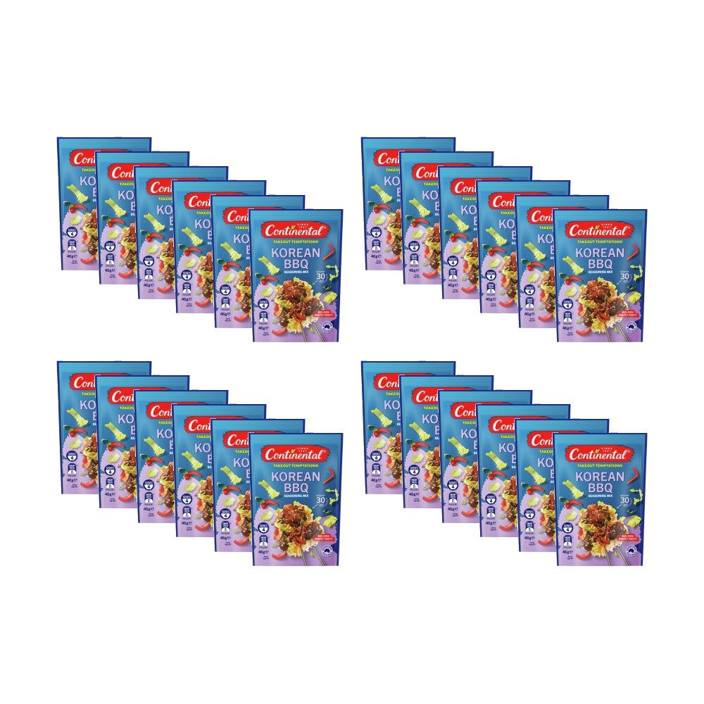 Continental Korean BBQ Seasoning Mix Flavour Enhancer Australian Made 46g (24 Pack)