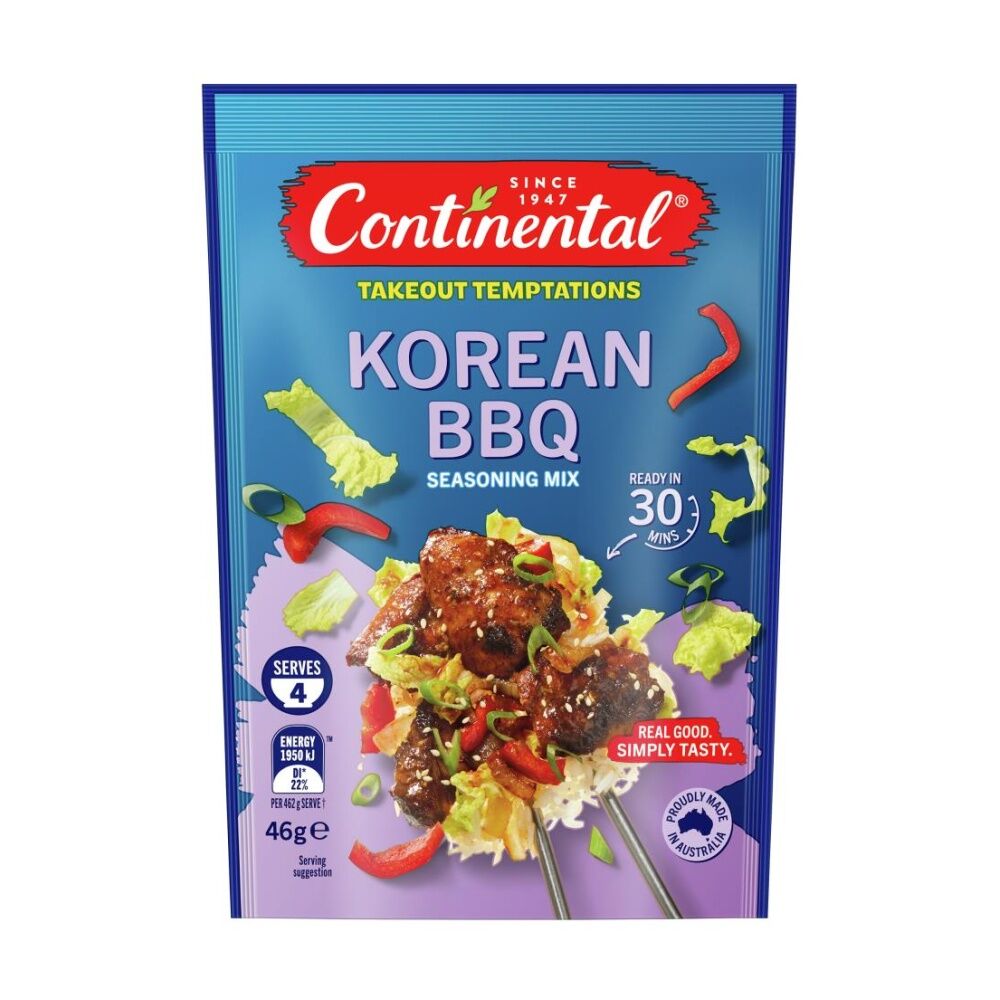 Continental Korean BBQ Seasoning Mix Flavour Enhancer Australian Made 46g (24 Pack) — image 2