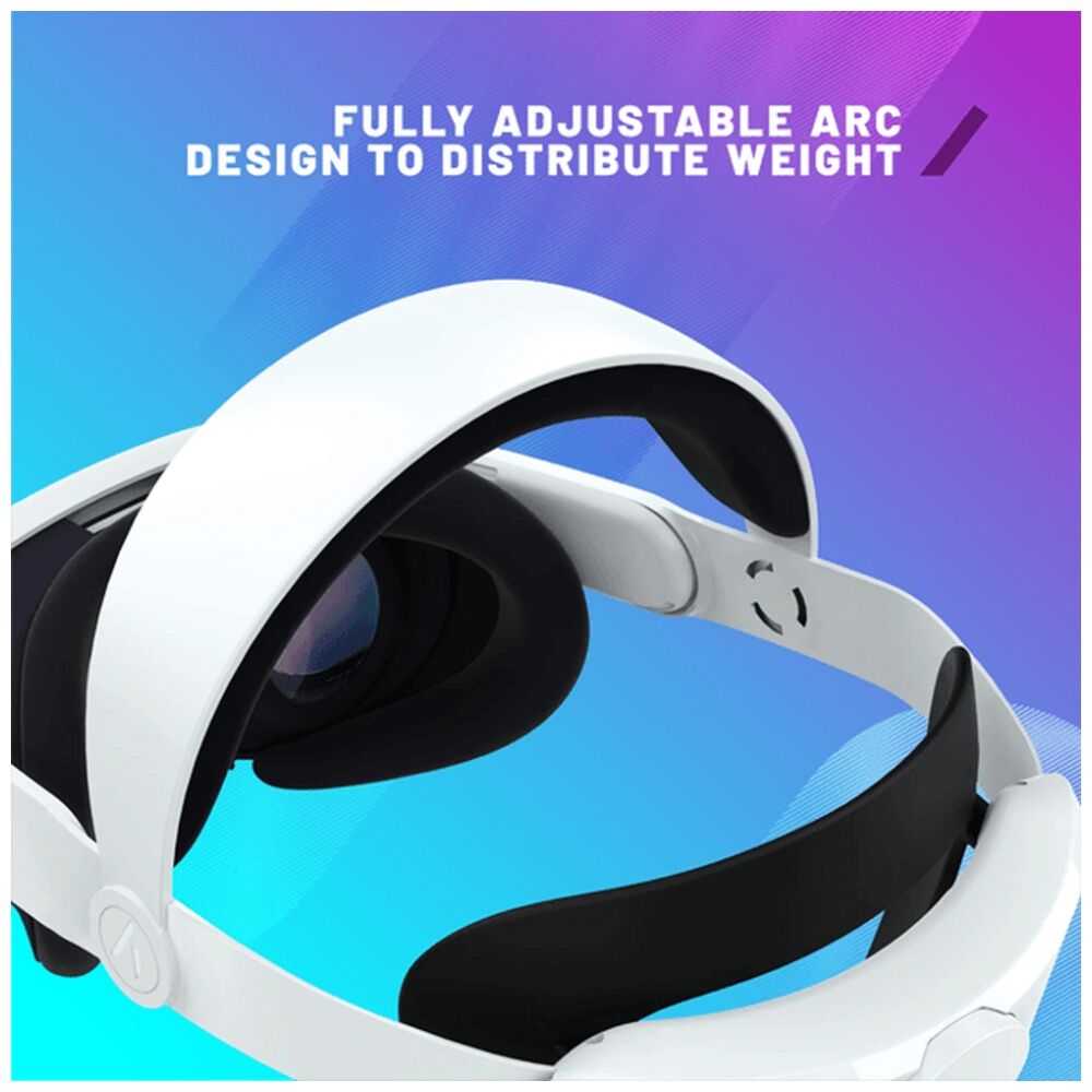 4gamers Meta Quest 3/3S Compatible Virtual Reality Pro Head Strap Accessory — image 5
