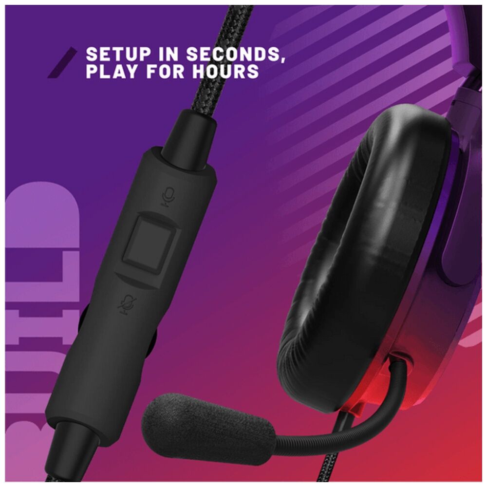 4gamers 3.5mm Red C6-100 Multiplatform Compatible Wired Over Ear Gaming Headset — image 5
