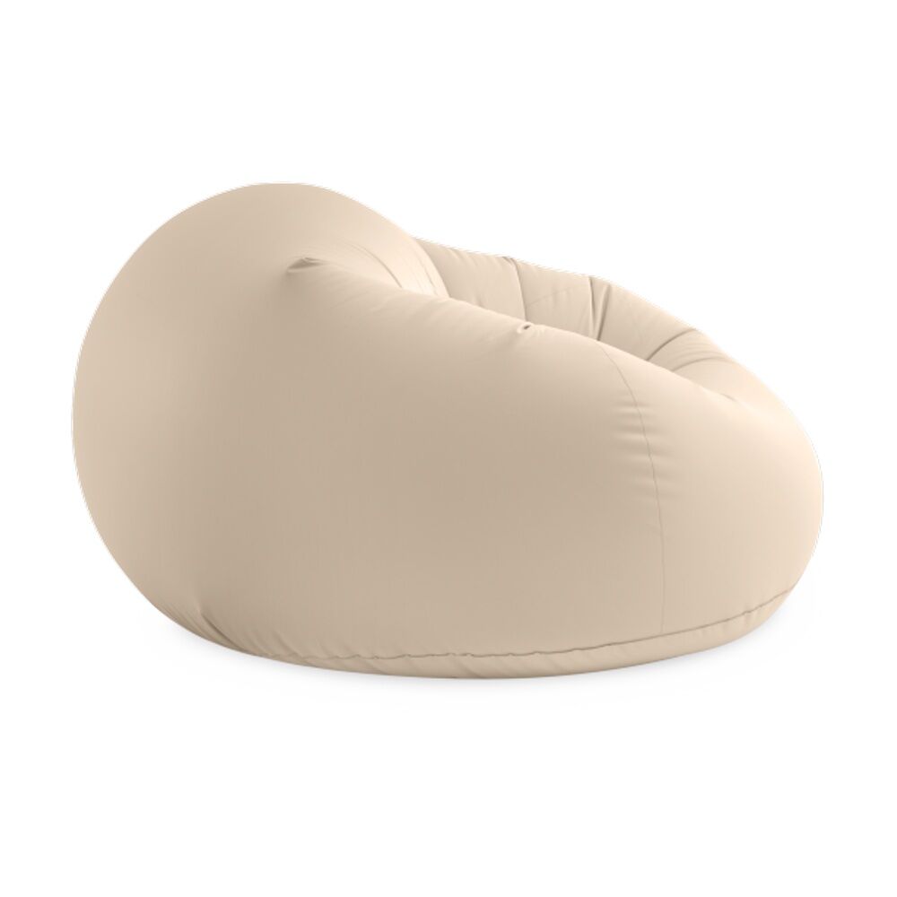Intex Beanless Bag Inflatable Chair - 137cm x 127cm x 74cm - Modern Matte Finish - Repair Patch Included - Beige PVC — image 3