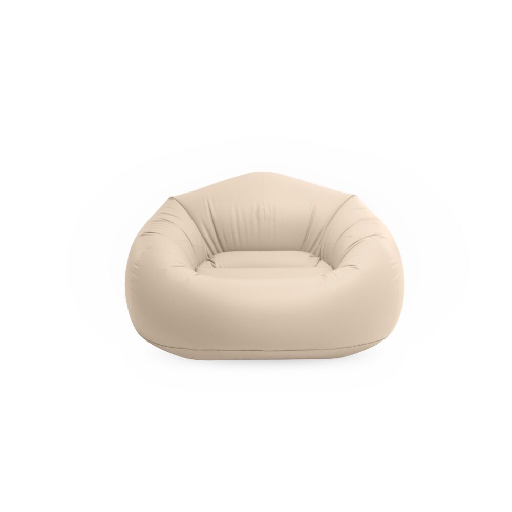 Intex Beanless Bag Inflatable Chair - 137cm x 127cm x 74cm - Modern Matte Finish - Repair Patch Included - Beige PVC — image 5