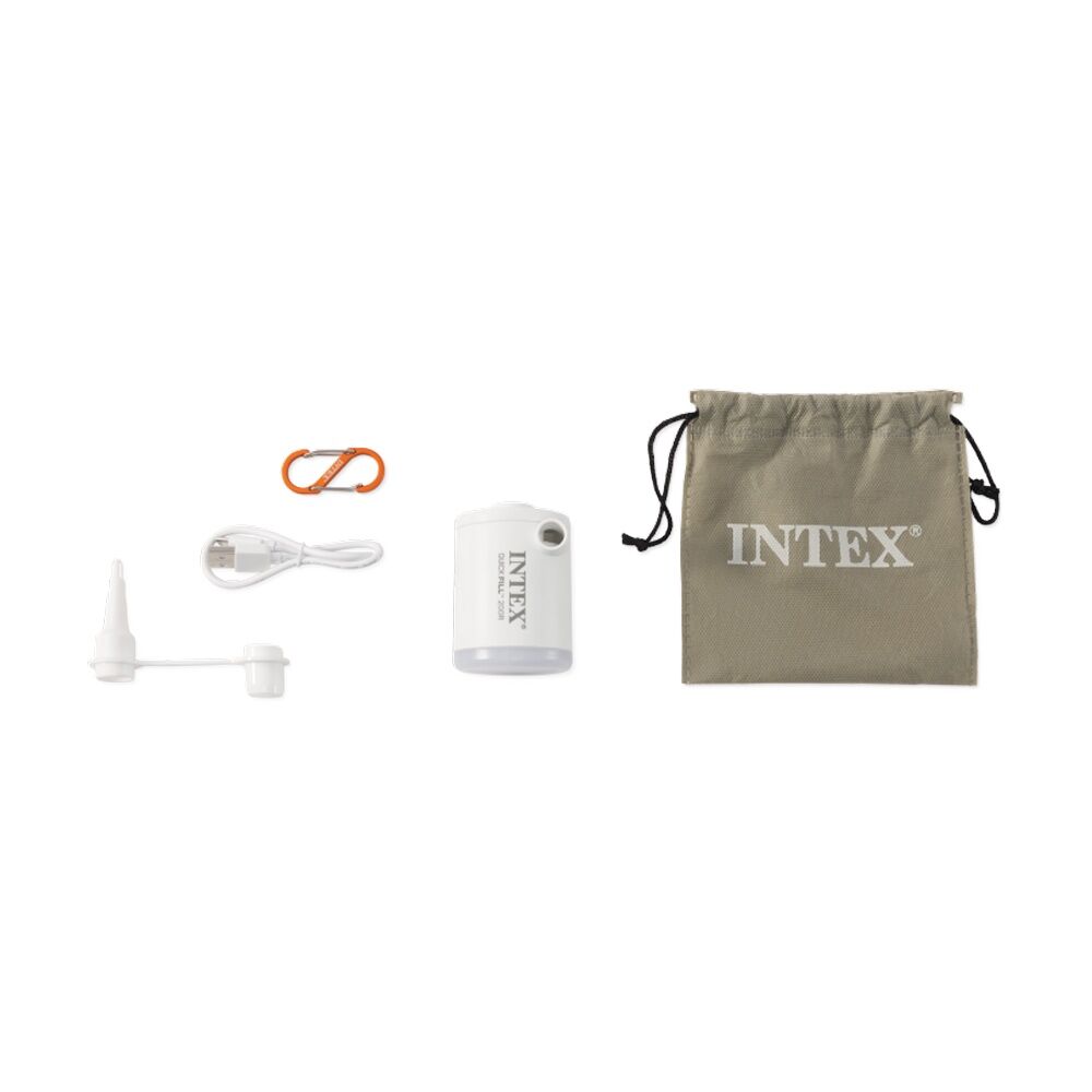 Intex Quickfill USB200R Tiny Air Pump White Rechargeable Battery LED Light — image 3