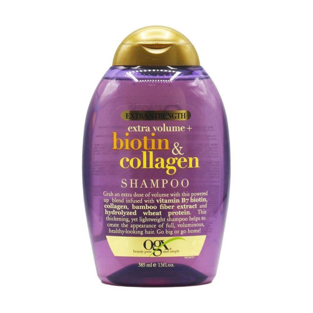 Ogx 385ml Biotin And Collagen Extra Strength Hair Shampoo Bottle