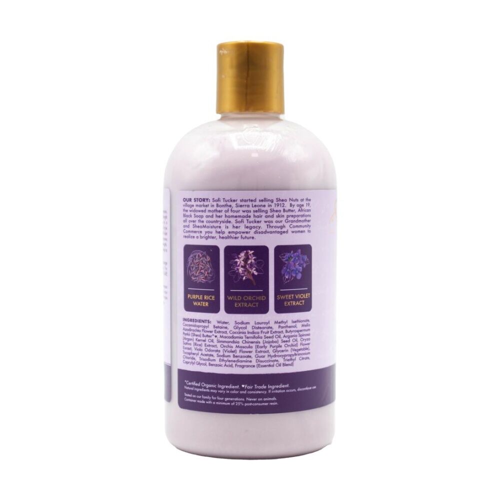 Shea Moisture 399ml Purple Rice Water Strength & Colour Care Hair Shampoo — image 2