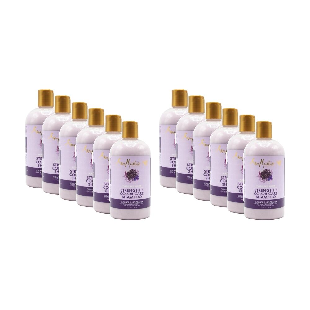 Shea Moisture Strength & Colour Care Hair Shampoo 399ml Purple Rice Water (12 Pack)