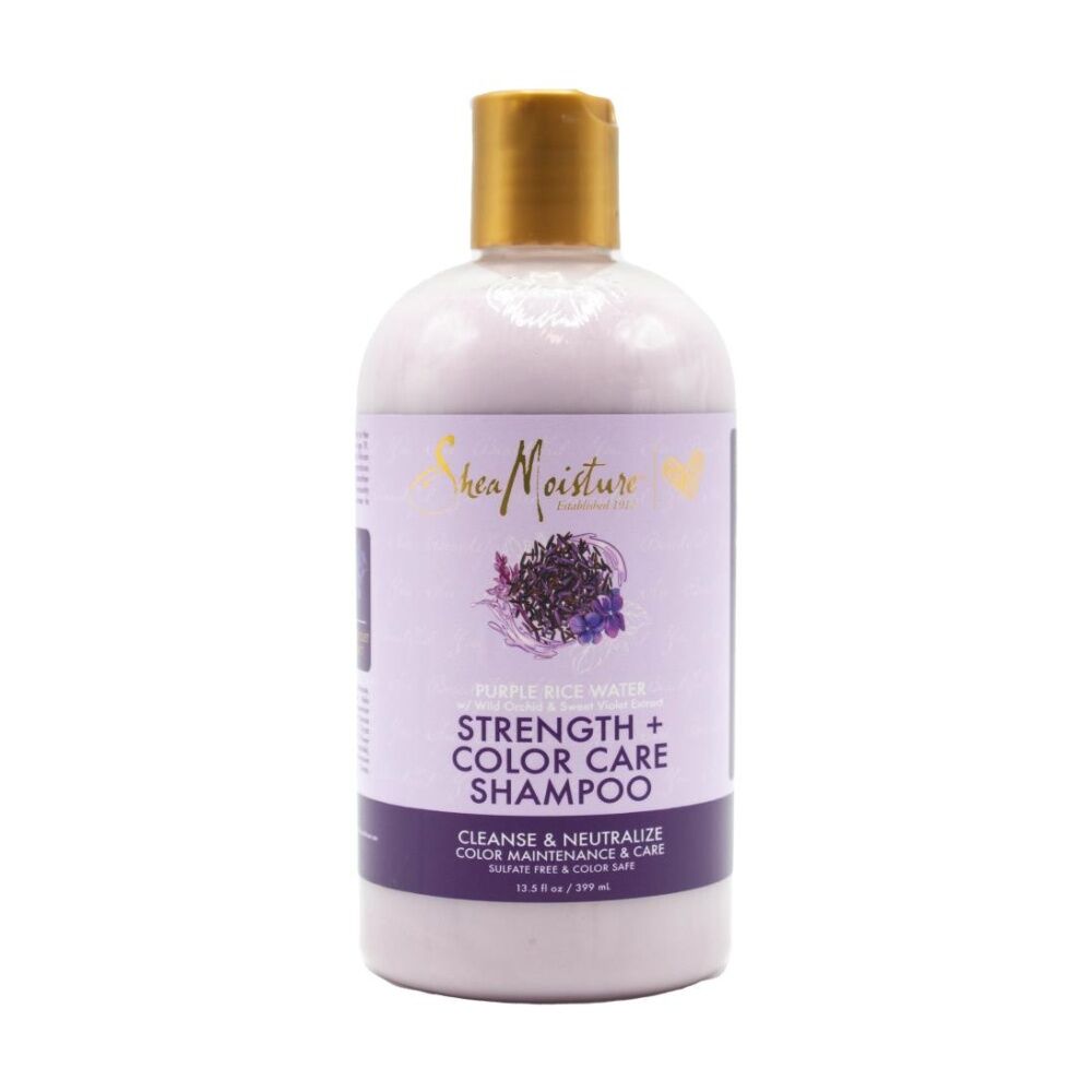 Shea Moisture Strength & Colour Care Hair Shampoo 399ml Purple Rice Water (12 Pack) — image 2