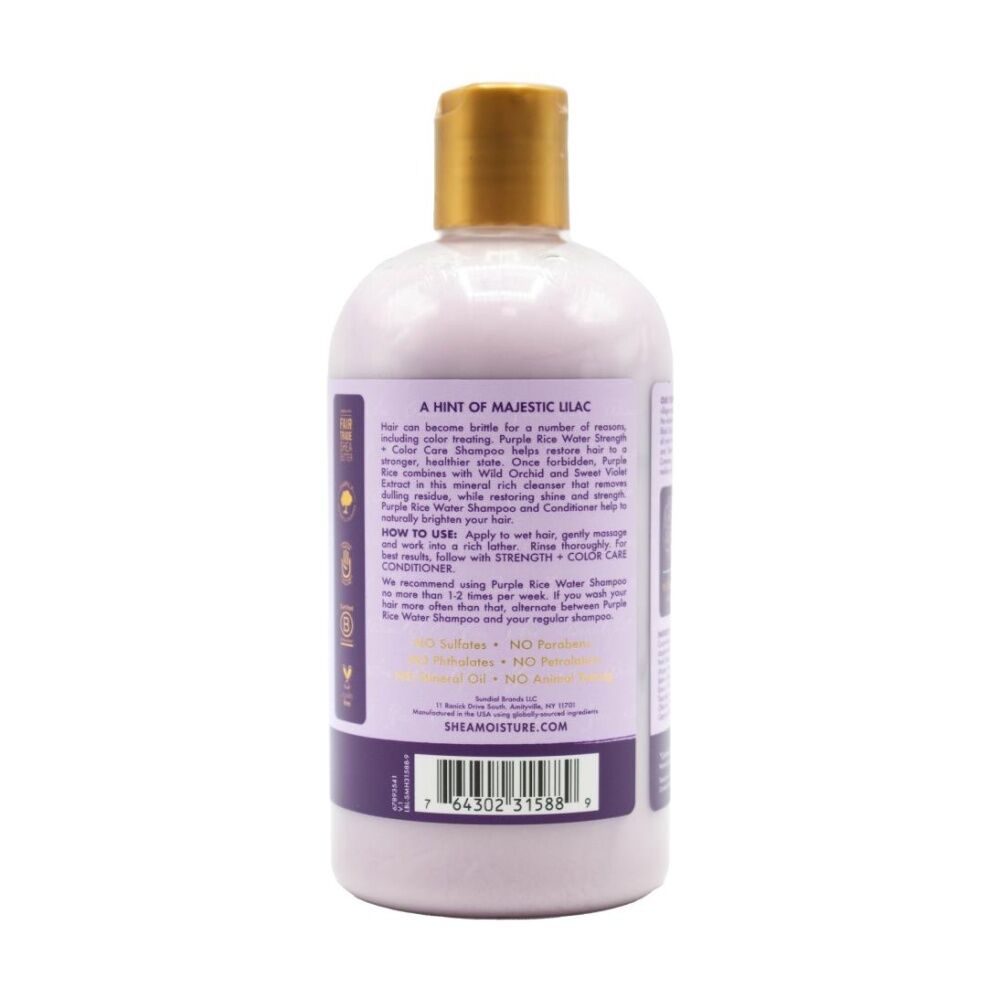 Shea Moisture Strength & Colour Care Hair Shampoo 399ml Purple Rice Water (12 Pack) — image 4