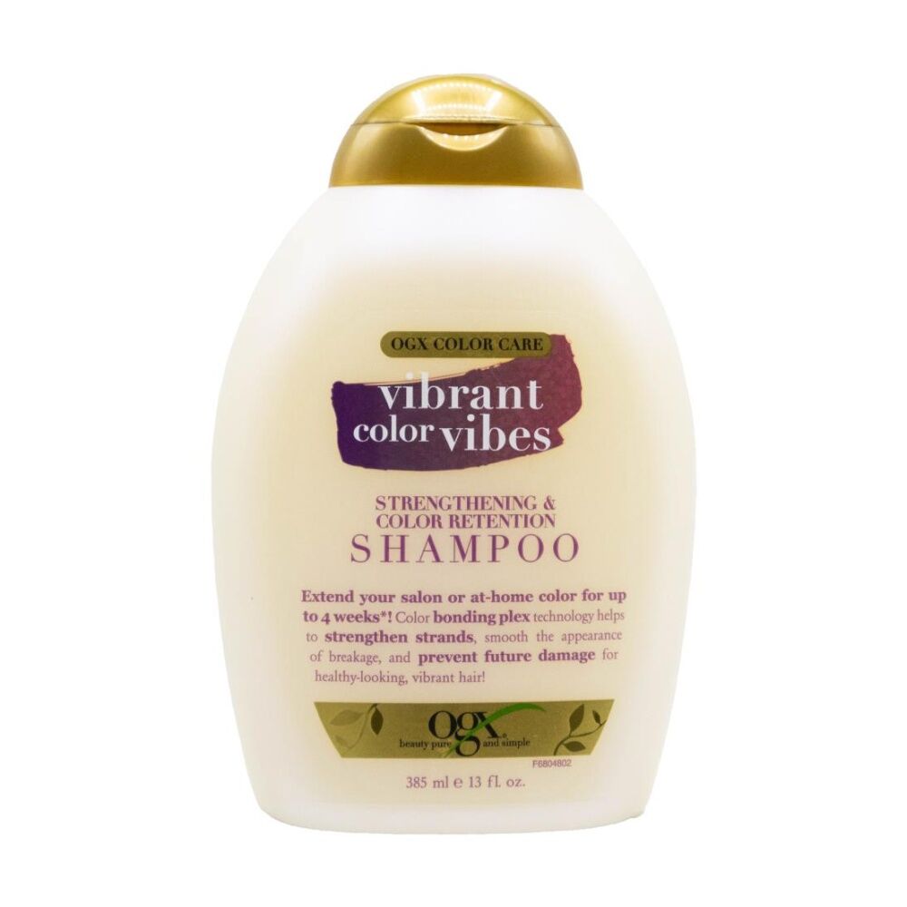 Ogx 385ml Vibrant Color Vibes Strengthening And Retention Hair Shampoo Bottle