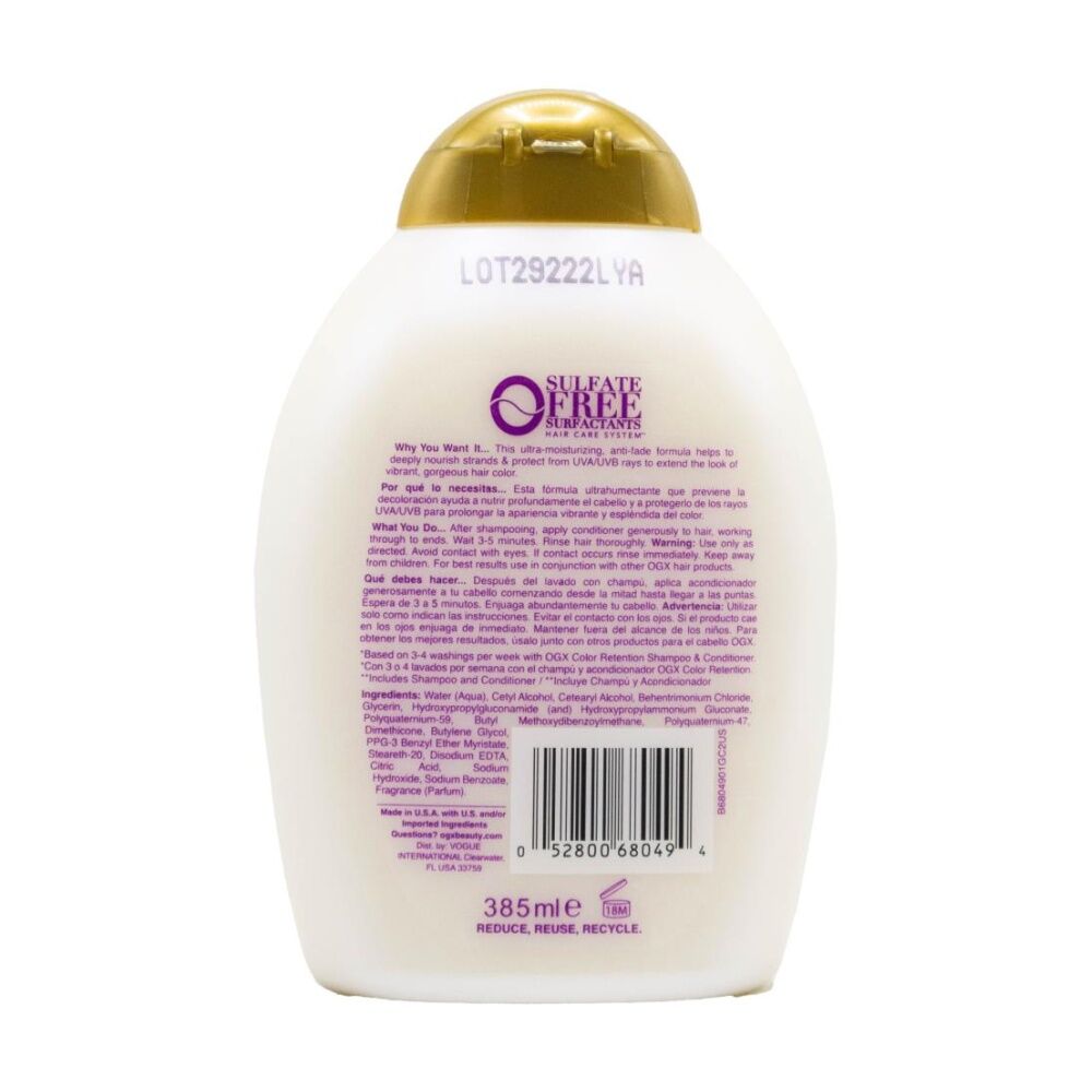 Ogx 385ml Vibrant Color Vibes Strengthening & Retention Hair Conditioner — image 2