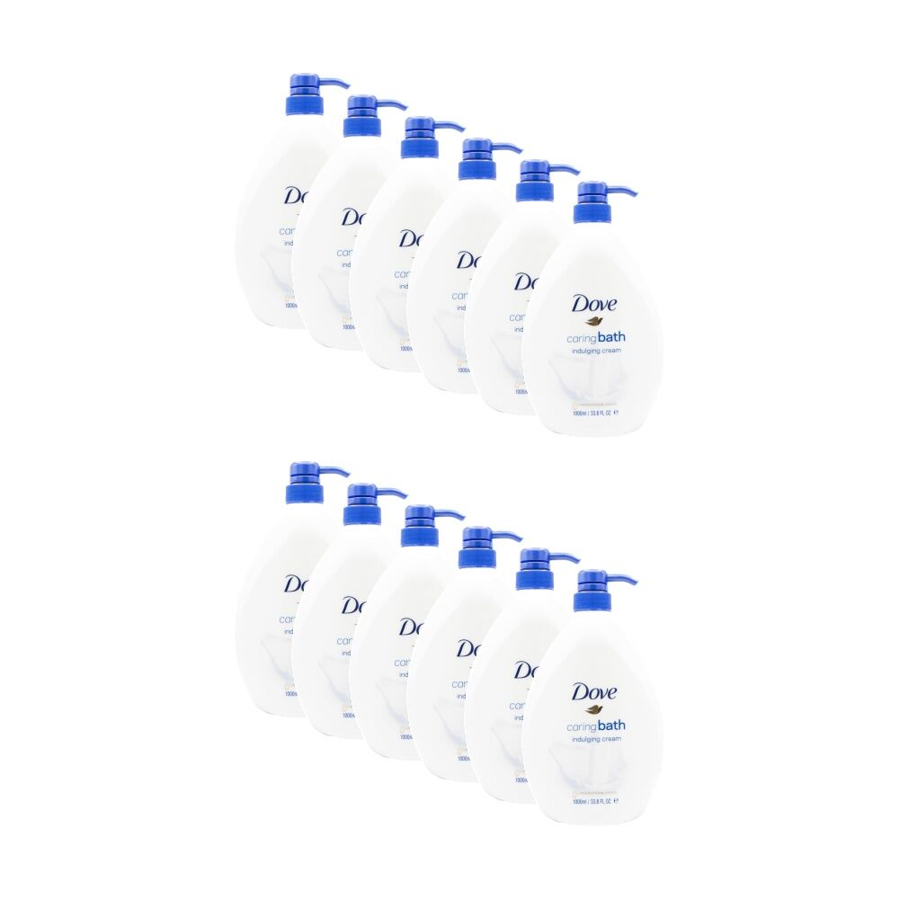 Dove Caring Bath Indulging Moisturising Cream Body Wash 1000ml (12 Pack)