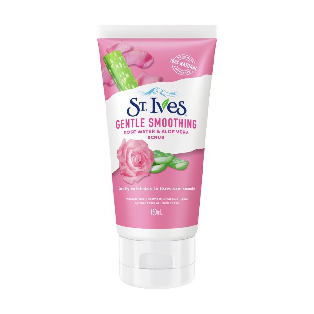 ST Ives Scrub Gentle Smoothing Rose Water And Aloe Vera Hand Body 150mL (12 Pack) — image 2