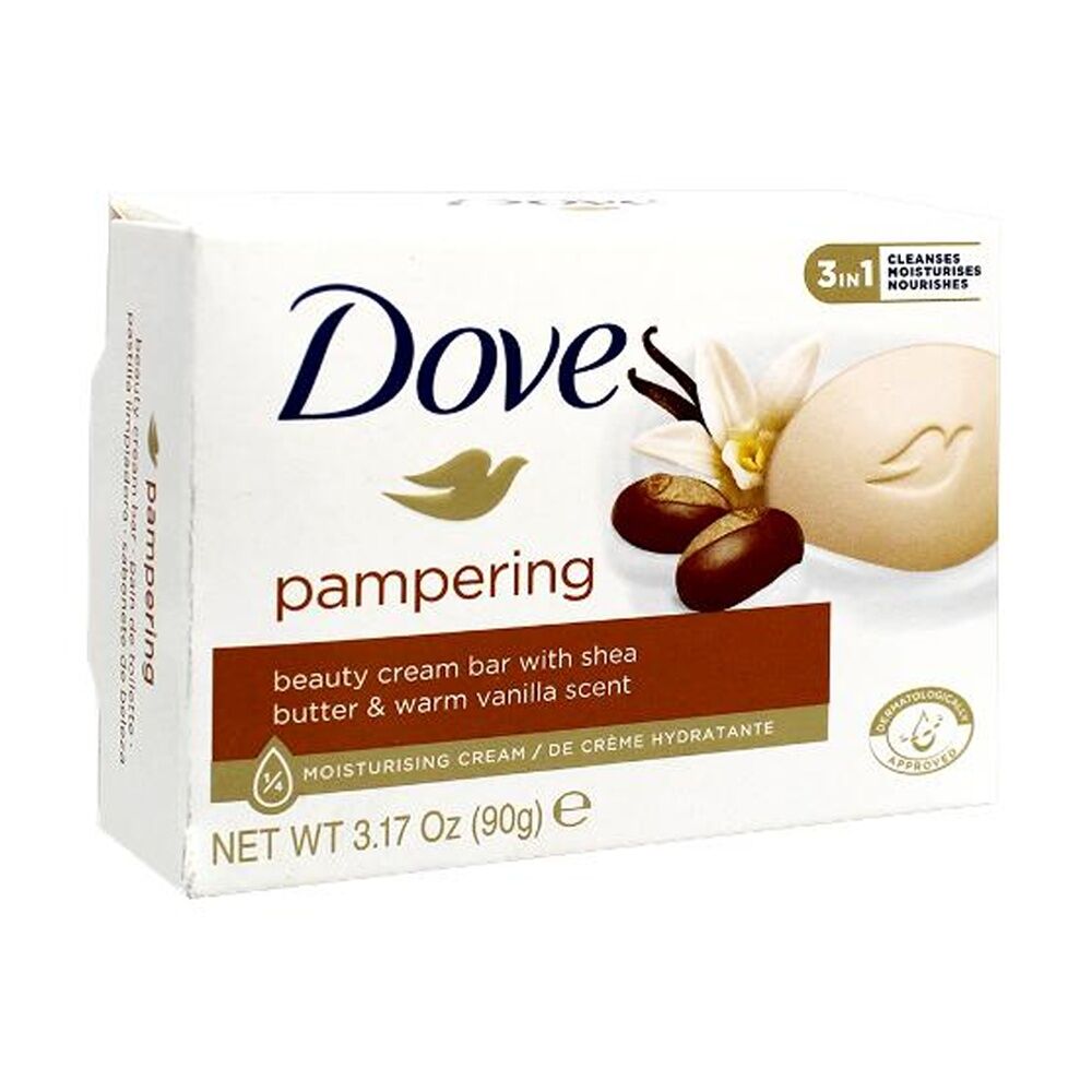 Dove Bath/Shower/Hand Wash Cleansing Soap Bar 90g Shea Butter (24 Pack) — image 2