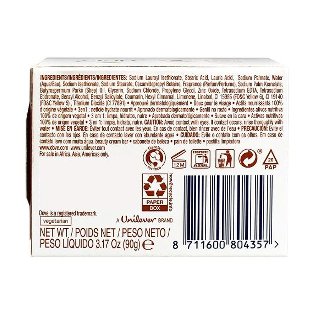 Dove Bath/Shower/Hand Wash Cleansing Soap Bar 90g Shea Butter (24 Pack) — image 4