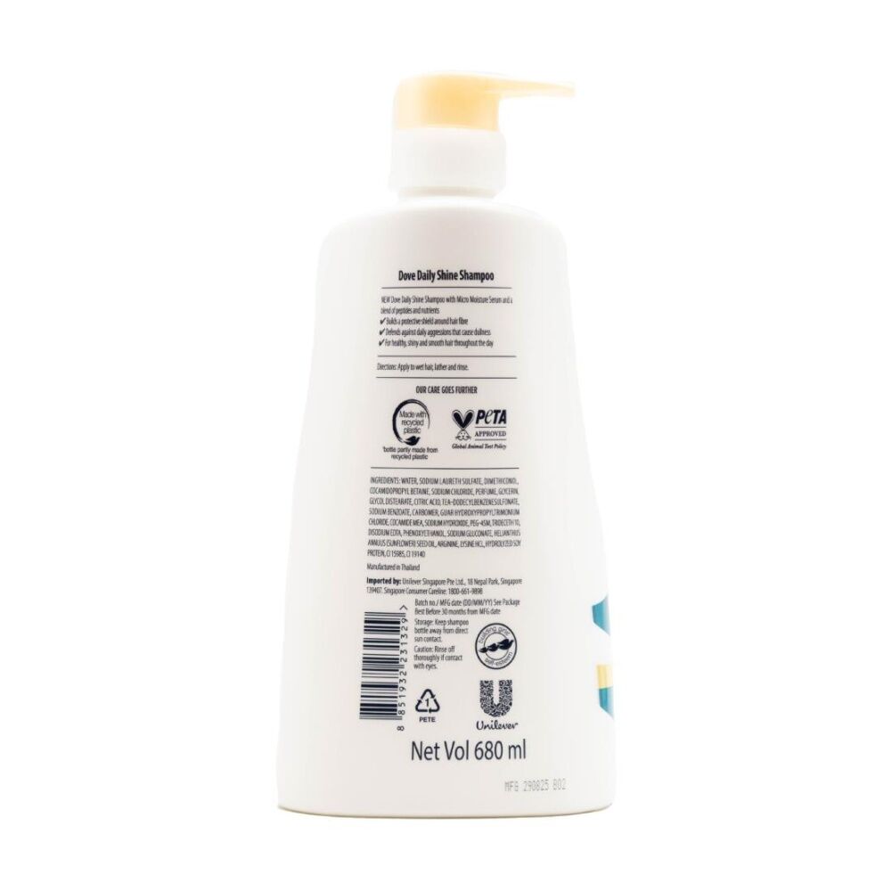 Dove Ultra Care Daily Shine Micro Moisture Serum For Dull Hair Shampoo 680ml (6 Pack) — image 3