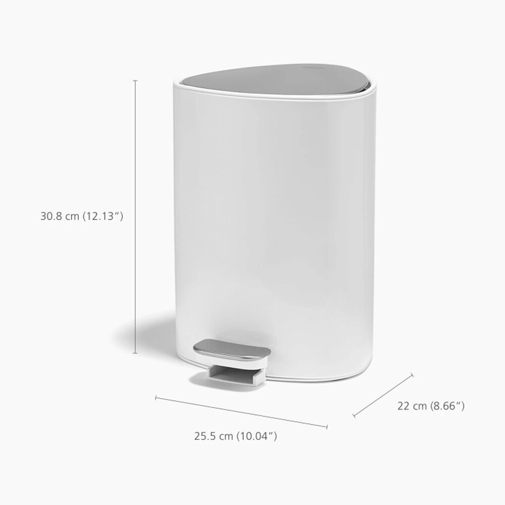 Joseph Joseph 5L Gloss White EasyStore Bathroom Rubbish Waste Bin — image 2