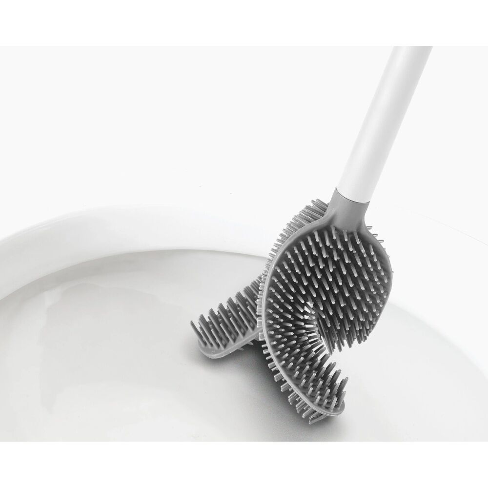 Joseph Joseph Flex 360 Lite Bathroom Toilet Cleaning Brush w/ Holder White (2 Pack) — image 4