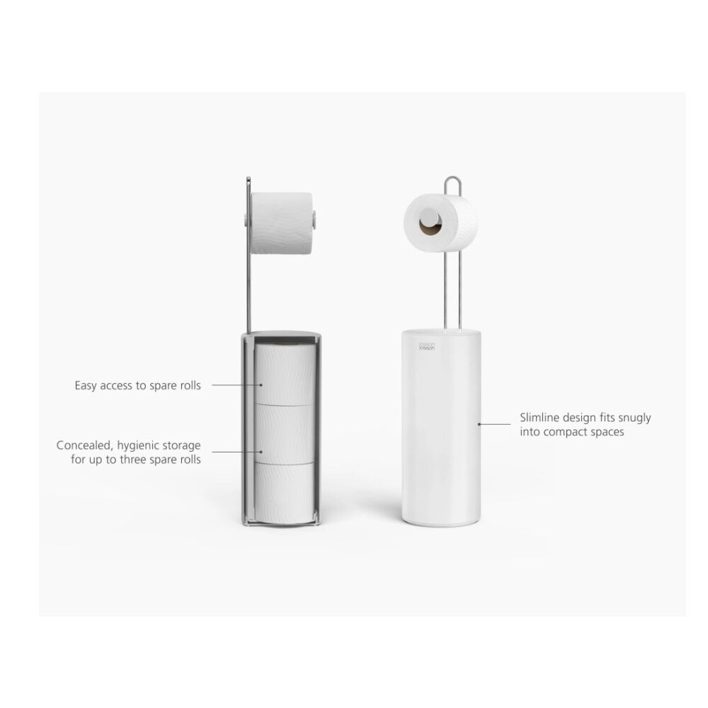 Joseph Joseph White EasyStore Bathroom Toilet Paper Roll Holder — image 3