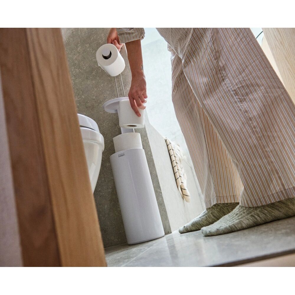 Joseph Joseph White EasyStore Bathroom Toilet Paper Roll Holder — image 4