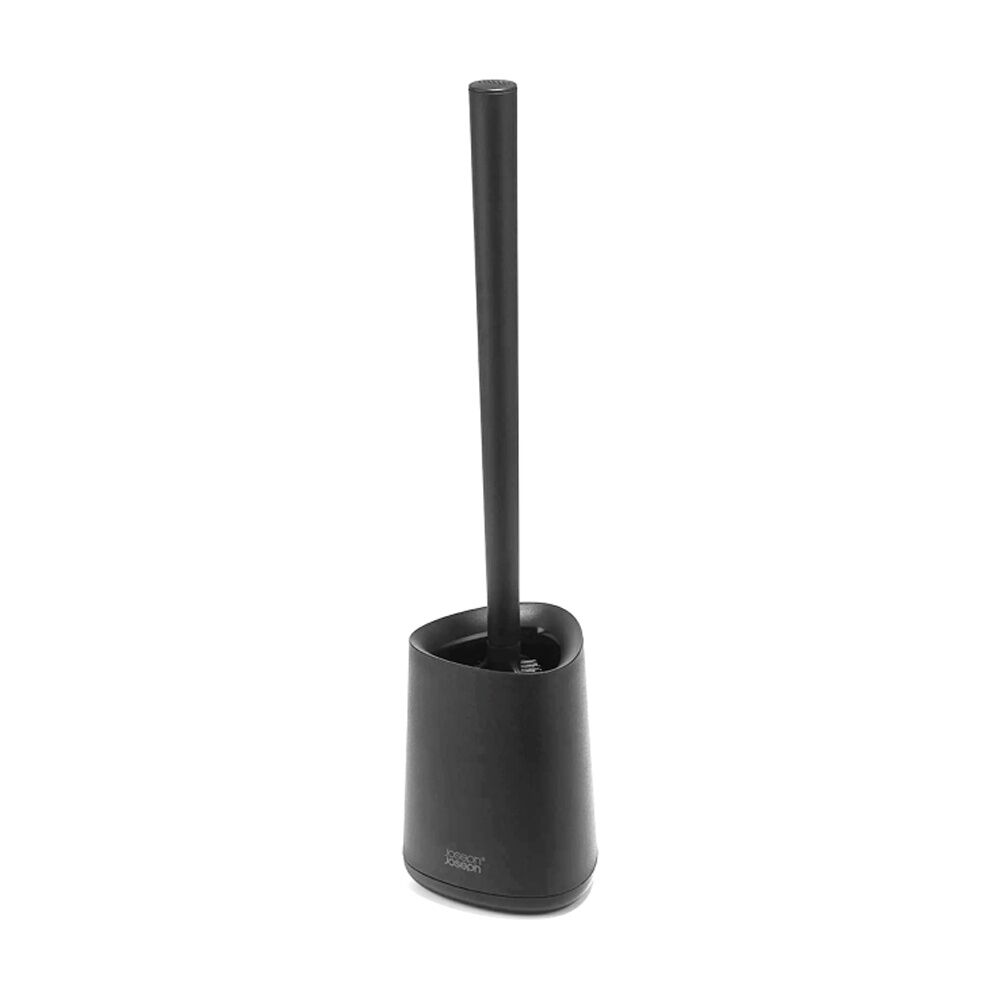 Joseph Joseph Flex 360 Lite Bathroom Toilet Cleaning Brush w Holder — Black