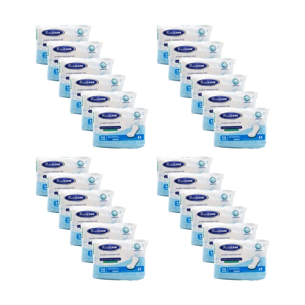 Real Care 14pc Real Care Bladder Weakness Pads Normal Absorbency Level 3 Men Women (24 Pack)