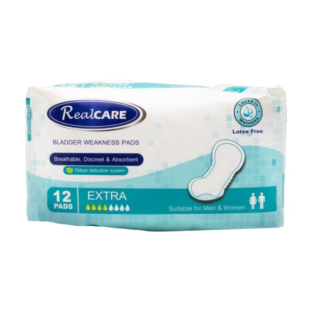 Real Care PK12 Bladder Weakness Pads Extra Absorbency 4 Suitable For Men And Women