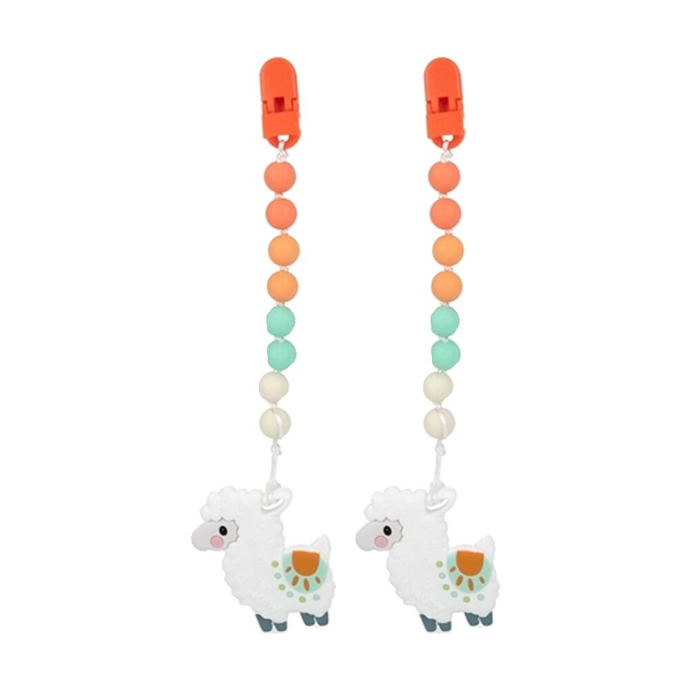 Nuby Silicone Baby/Infant Teether Toy w/ Pacifinder Clip Textured 3m+ (2 Pack)