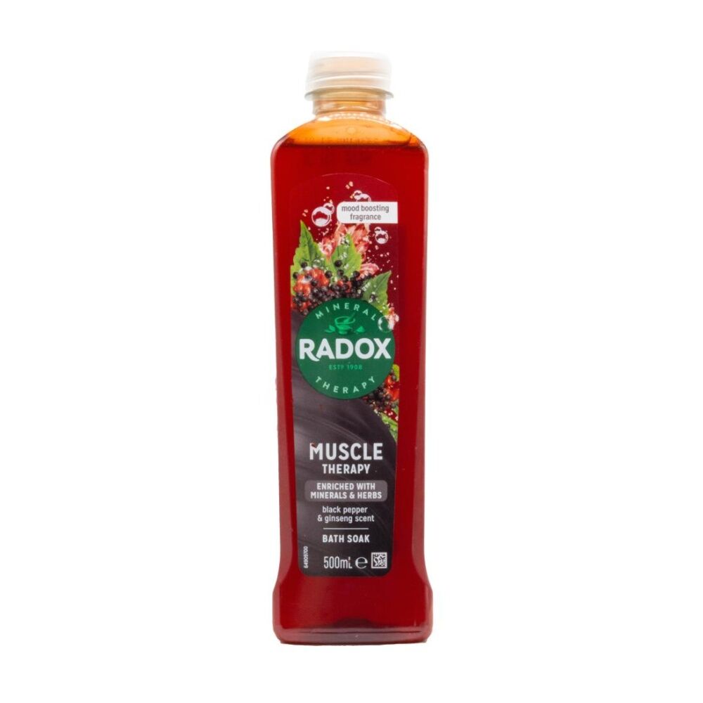 Radox Muscle Therapy Bath Soak Black Pepper & Ginseng Scent 500ml Radox