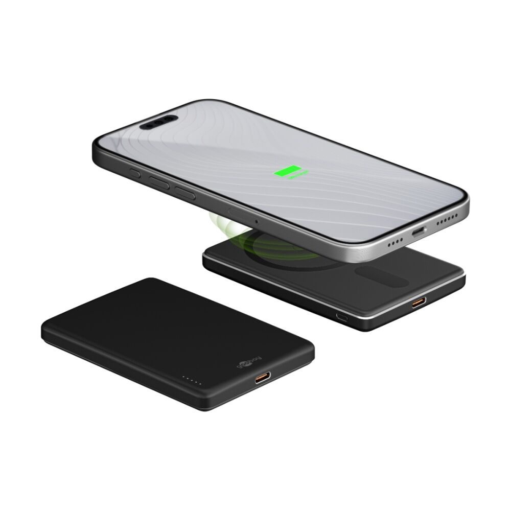 Goobay Power Bank 5000mAh Wireless MagSafe 20W USB C PD Portable Charger — image 2