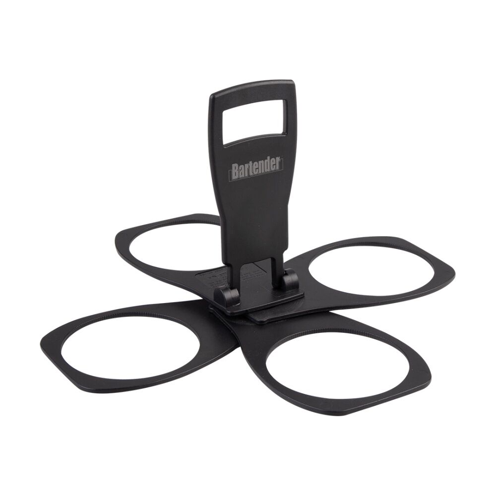 Bartender Portable Folding Cup Holder For Up To Four Cups Black (4 Pack) — image 8