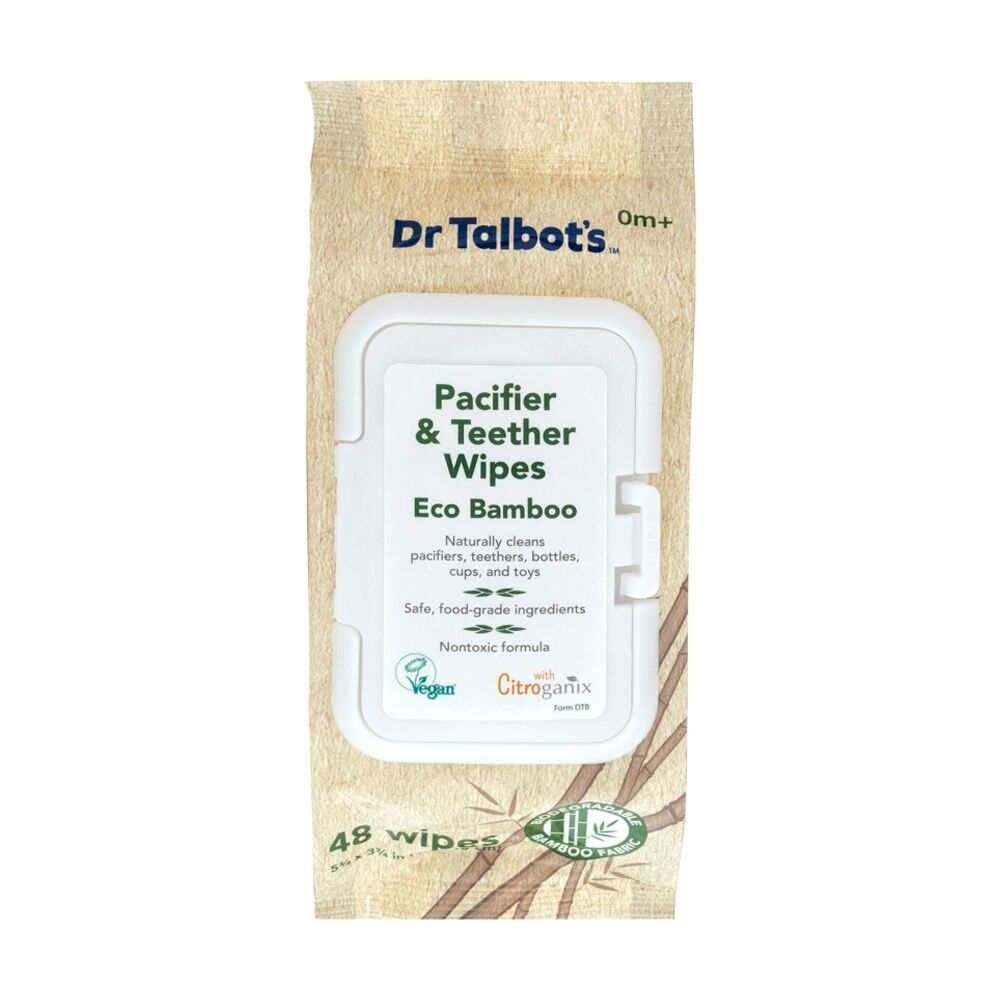 Nuby Citroganix Bamboo Pacifier Wipes Non-Toxic Travel Pack Natural (48 Pieces)