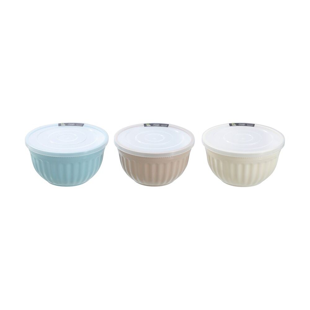 Lemon and Lime Salad Bowl Lidded Plastic Food Storage Container 2L Assorted (6 Pack) — image 3