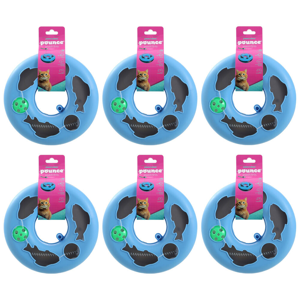 Paws and Claws Cat Play Track Interactive Pounce/Batting Toy 23.5x8cm Assorted (6 Pack)