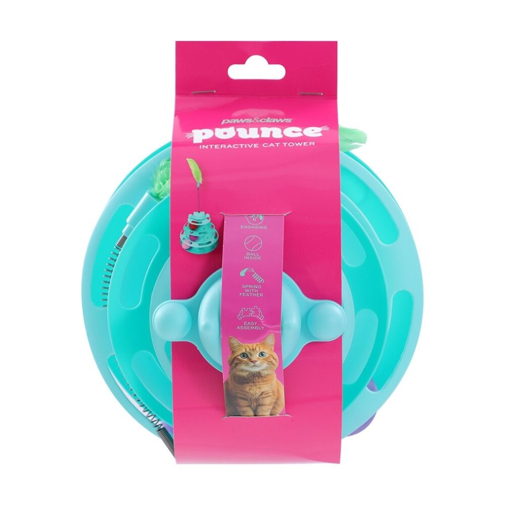 Paws and Claws Cat Tower Interactive Batting Play Toy 18x30cm Assorted (6 Pack) — image 5