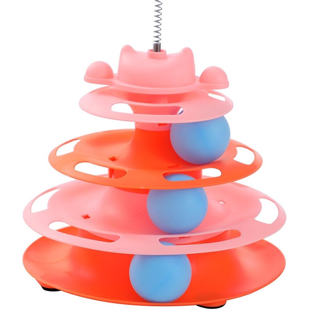 Paws and Claws Cat Tower Interactive Batting Play Toy 18x30cm Assorted (6 Pack) — image 7