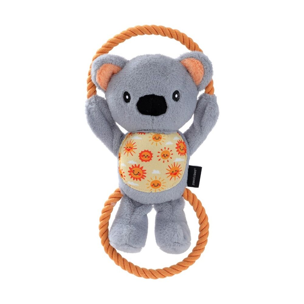 Paws and Claws Plush Koala Double Rope Tugger Pet Dog Toy Squeak 32x15x7cm — image 2