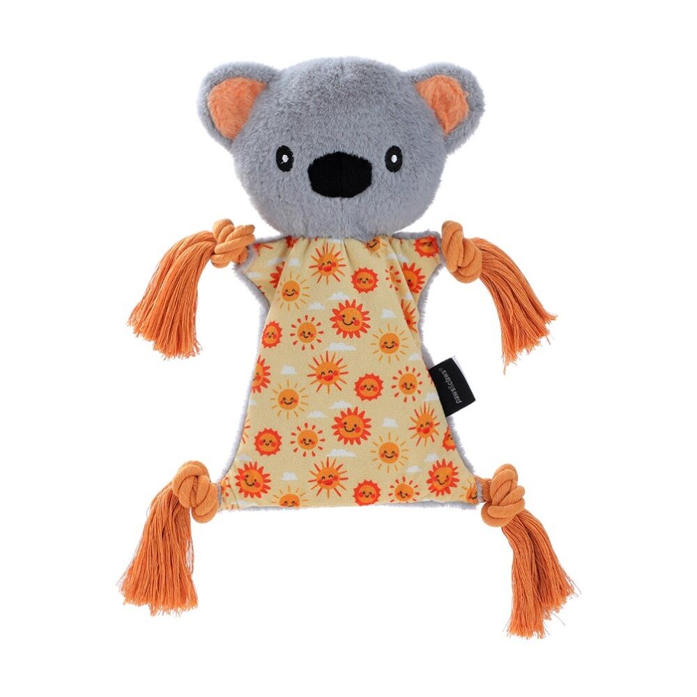 Paws and Claws Plush Koala Tugger Pet Dog Toy Rope Squeak 27x27x1.5cm — image 2