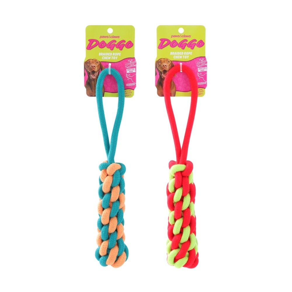 Paws and Claws Rope Chew Pet Dog Toy Durable Knotted Assorted 29cm 110g (12 Pack) — image 3