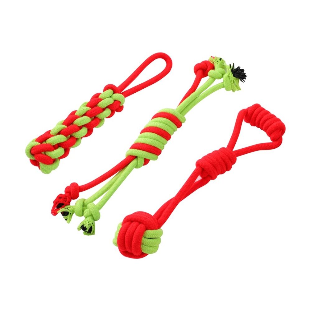 Paws and Claws Rope Chew Pet Dog Toy Durable Knotted Assorted 29cm 110g (6 Pack) — image 6