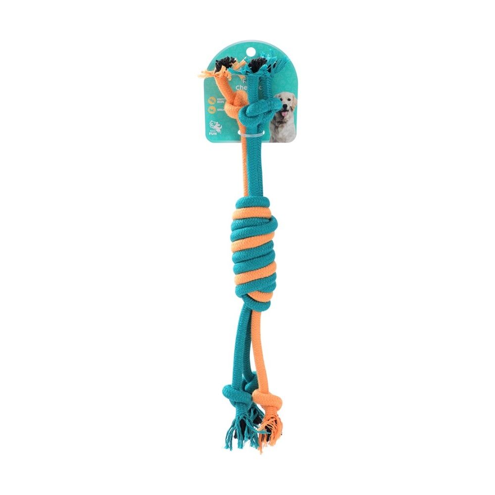 Paws and Claws Assorted Pet Dog Rope Chew/Tug/Fetch Play Toy — 35cm