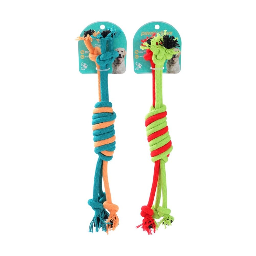Paws and Claws Assorted Pet Dog Rope Chew/Tug/Fetch Play Toy — image 2