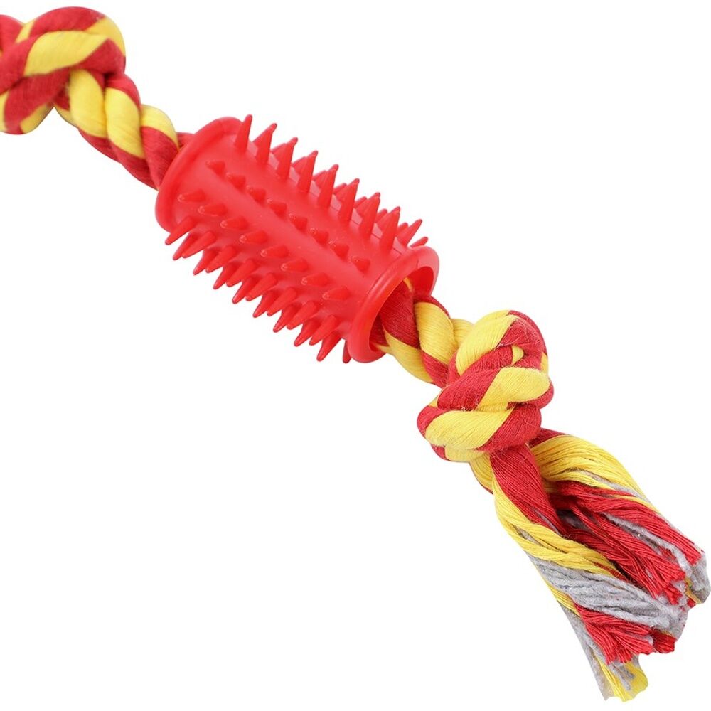 Paws and Claws Rope & Spikey Rubber Durable Pet Dog Tug/Chew/Fetch Toy Assorted (6 Pack) — image 6