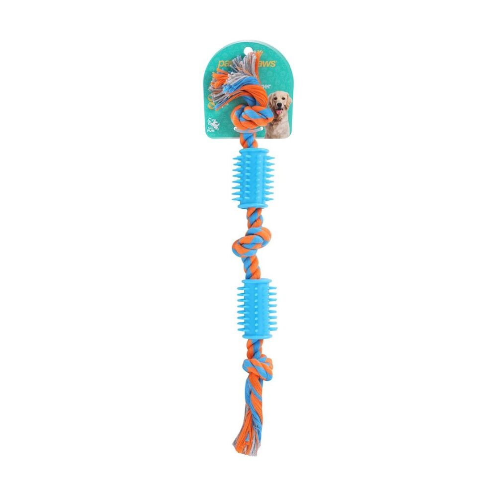 Paws and Claws Rope & Spikey Rubber Durable Pet Dog Tug/Chew/Fetch Toy Assorted (6 Pack) — image 7