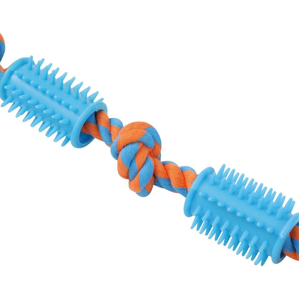 Paws and Claws Rope & Spikey Rubber Durable Pet Dog Tug/Chew/Fetch Toy Assorted (6 Pack) — image 9